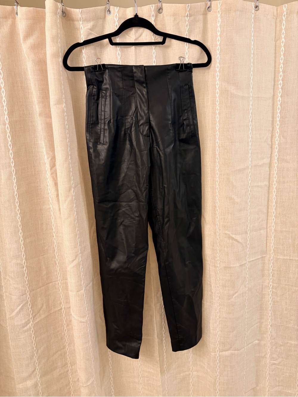 Zara Pleather Trousers. Size XS.